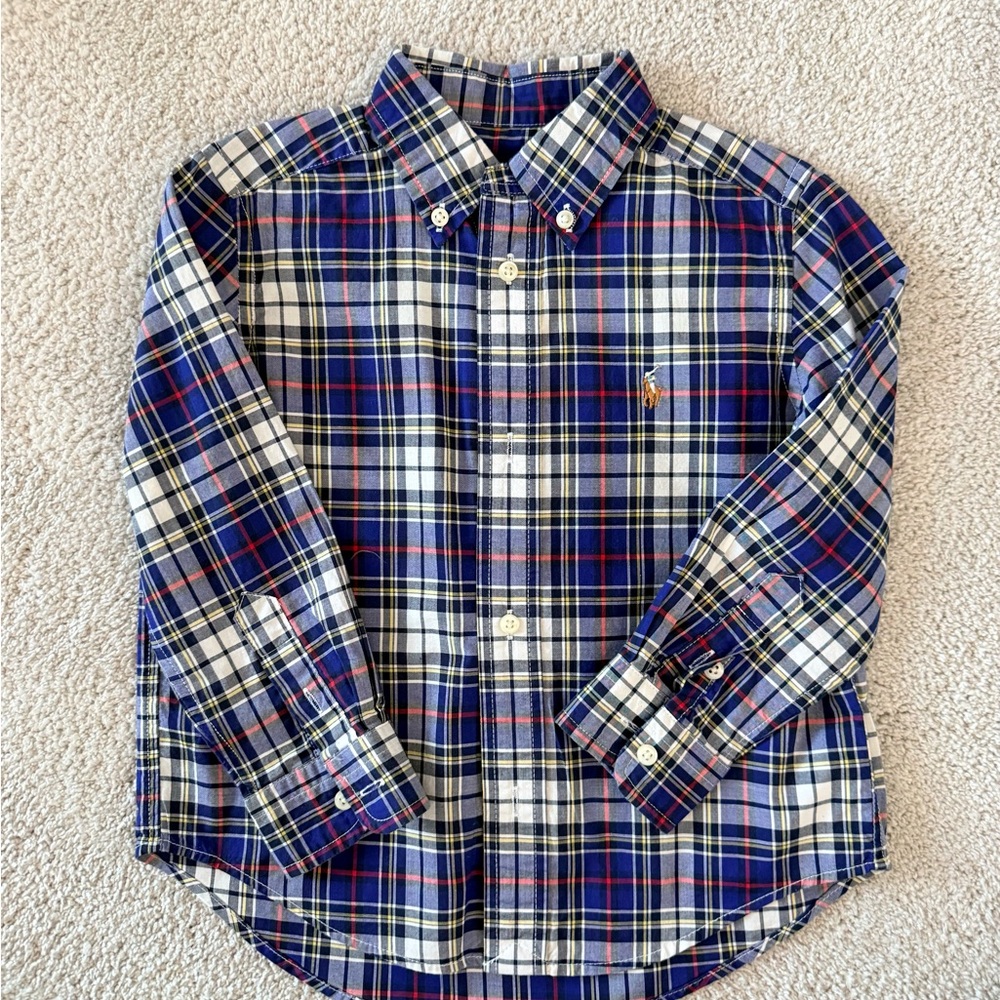 Ralph Lauren Kids Plaid Shirt - Blue, Red, and White